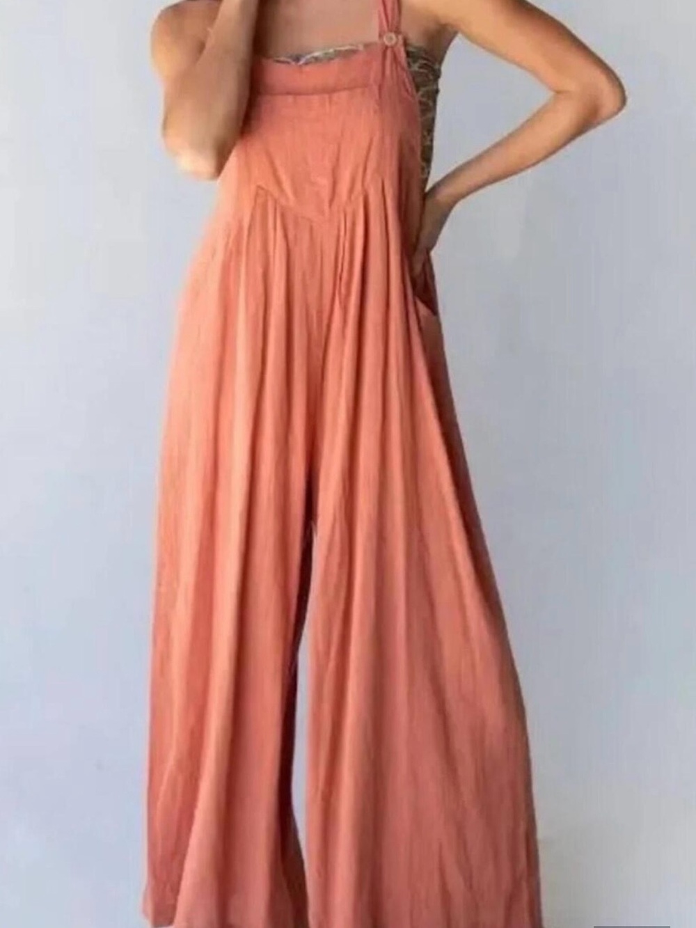 Natural Life Cotton Wide-Leg Rust  Jumpsuit XL